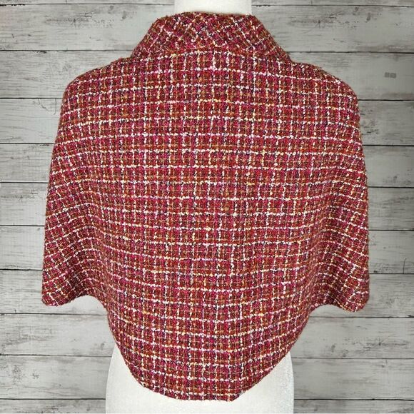 Walter Neiman Marcus Capelet Rhinestone Brooch Tweed Multicolor Lined NWT $310 - Picture 4 of 11